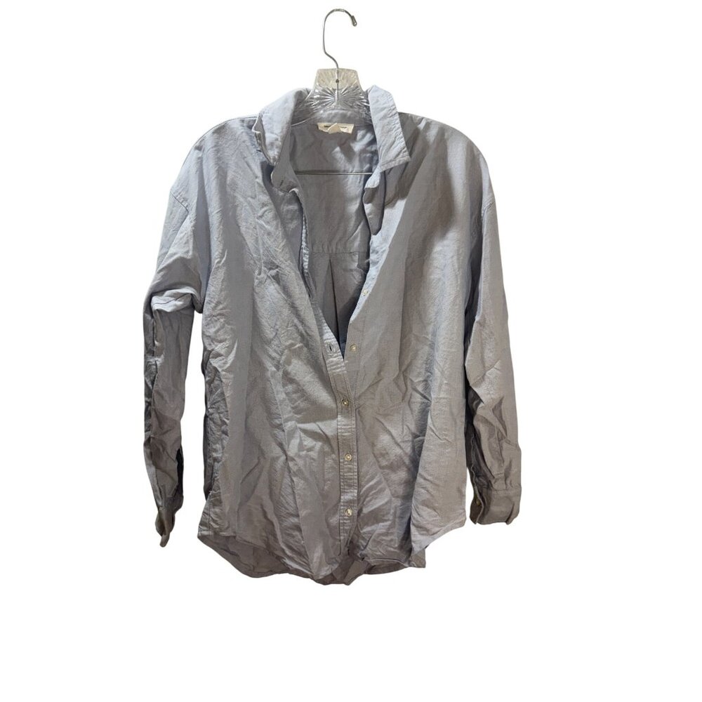 Beachlunchlounge‎ Collection Button-Down Shirt S Gray Cotton Womens Casual